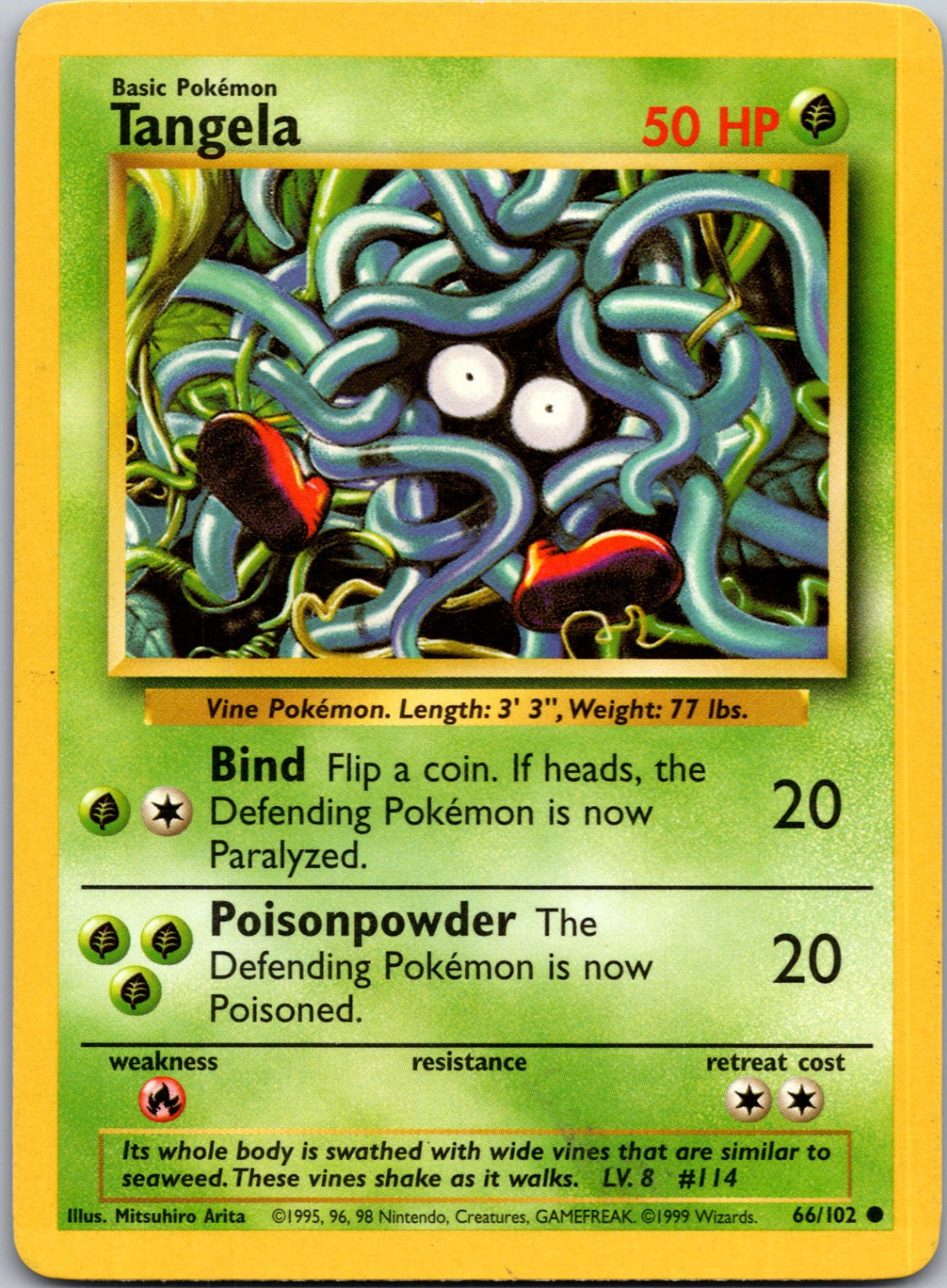1999 Base Set  066/102 Tangela Common L80