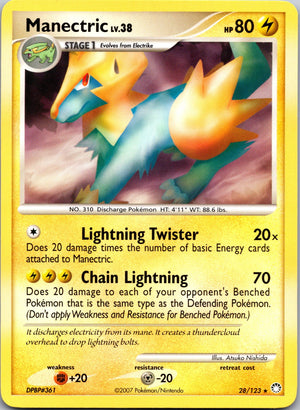 2007 Mysterious Treasures 28/123 Manectric LP