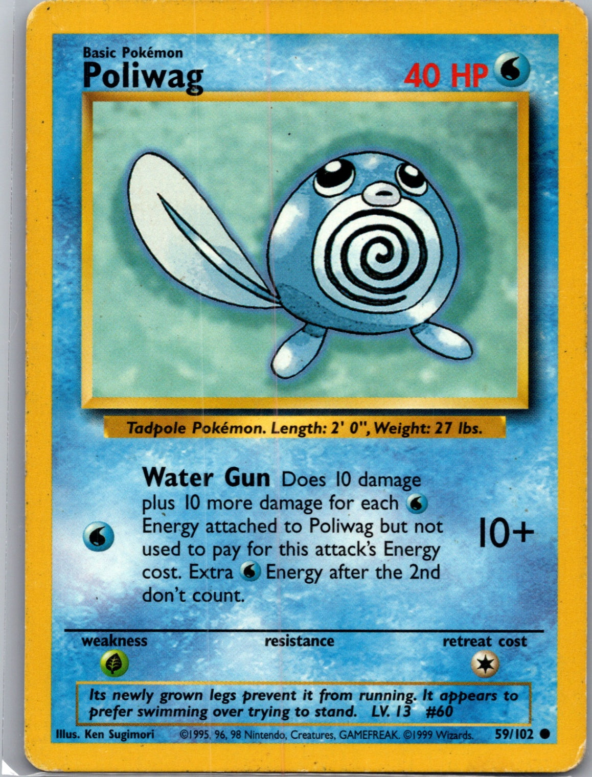 1999 Base Set  059/102 Poliwag Common M72