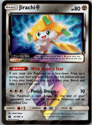 2018 SM - Celestial Storm 97/168 Jirachi Prism Star Prism Rare F20