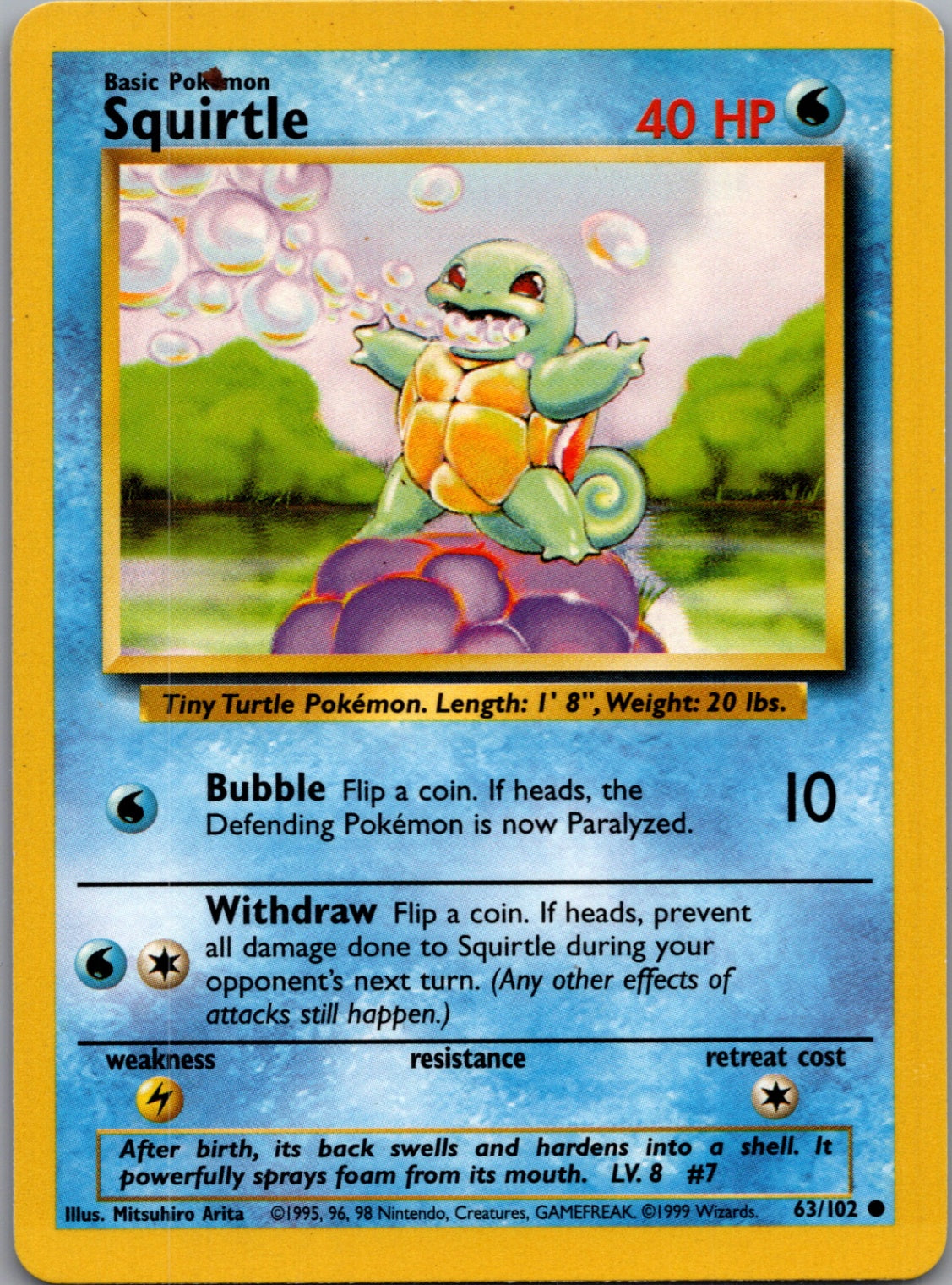 1999 Base Set #063/102 Squirtle Common C43