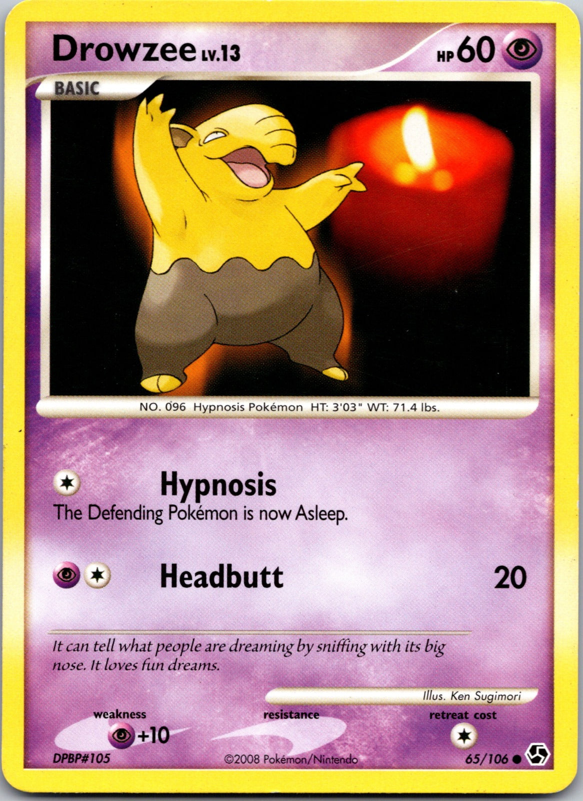 2008 Great Encounters 65/106 Drowzee LP