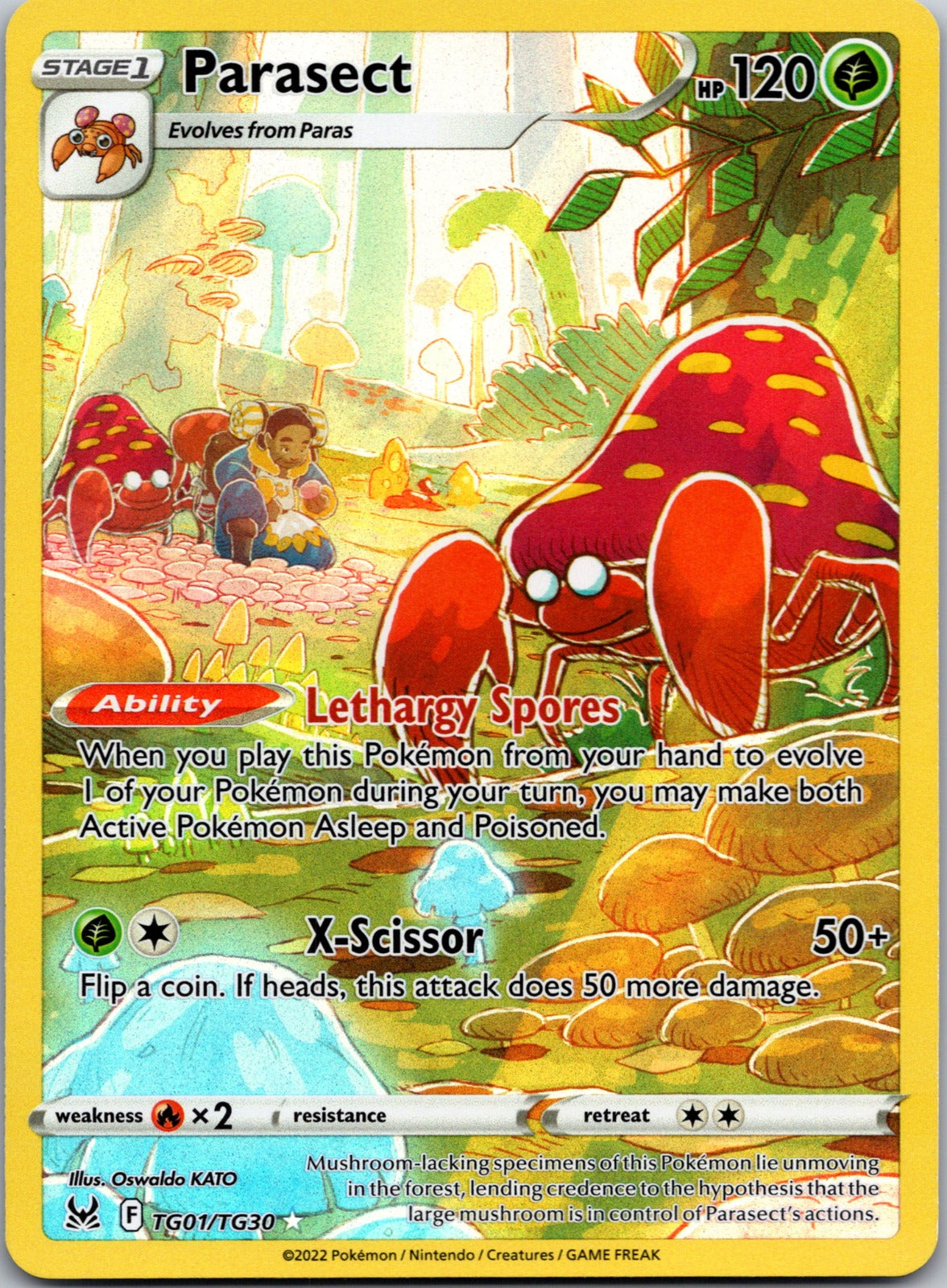 2022 SWSH11: Lost Origin Trainer Gallery TG01/TG30 Parasect NM