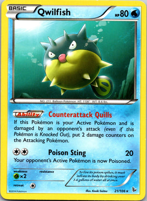 2014 XY - Flashfire 21/106 Qwilfish LP