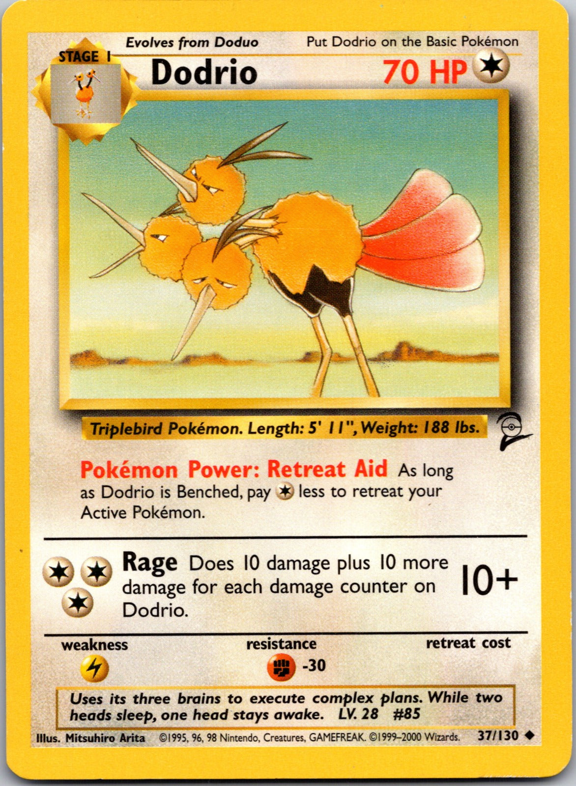 2000 Base Set 2 037/130 Dodrio LP