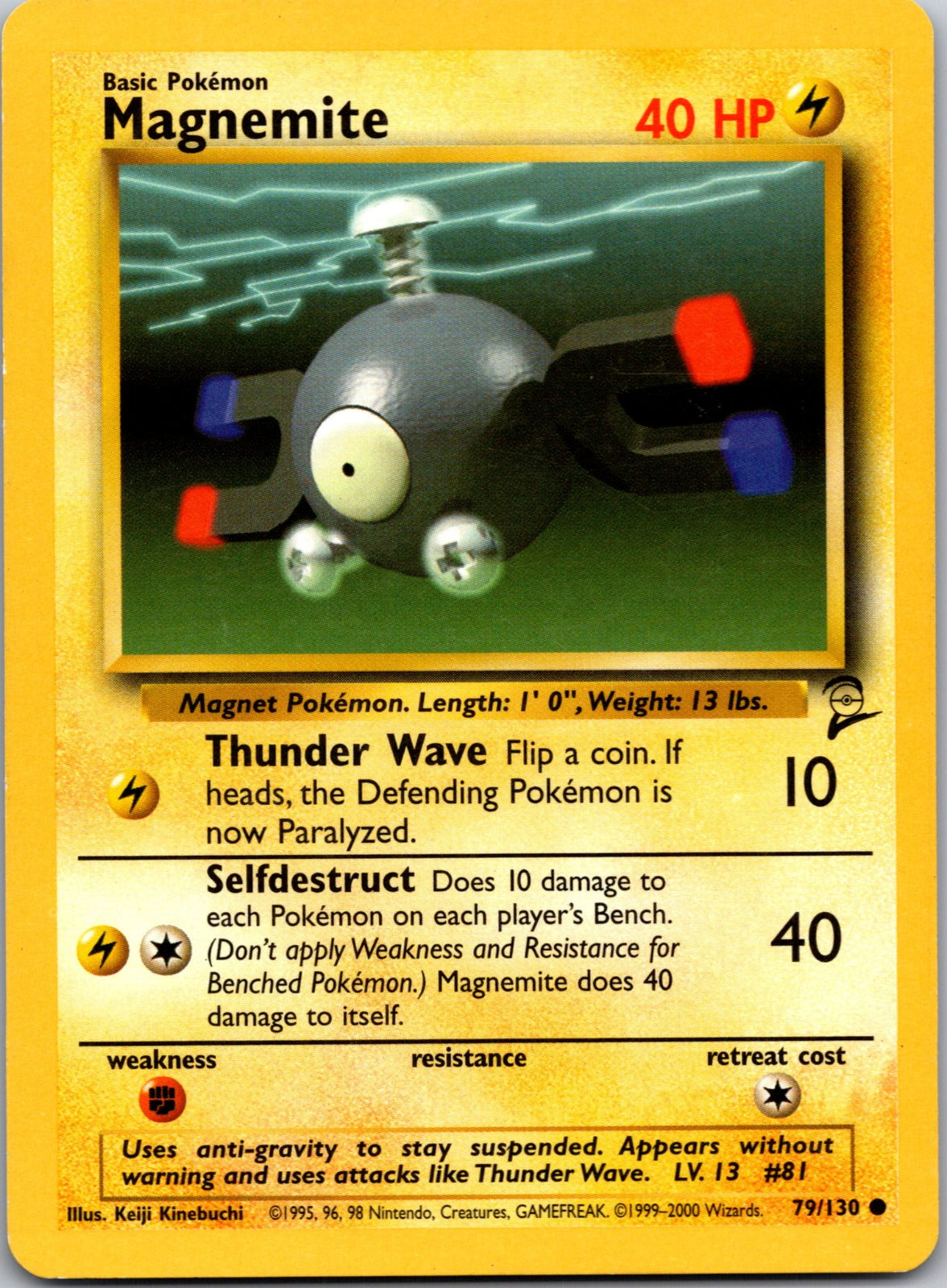 2000 Base Set 2 079/130 Magnemite LP