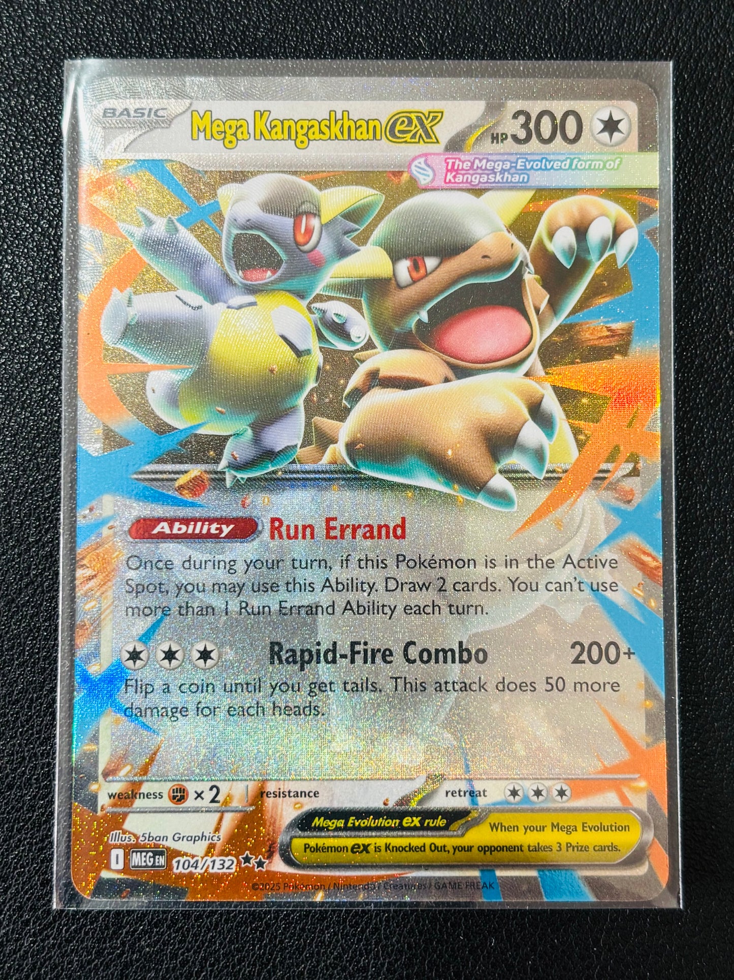 Mega Kangaskhan ex 104/132 Double Rare Mega Evolution Pokemon Near Mint