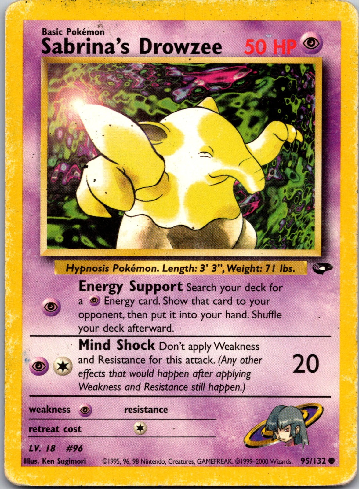 2000 Gym Challenge 095/132 Sabrina's Drowzee LP