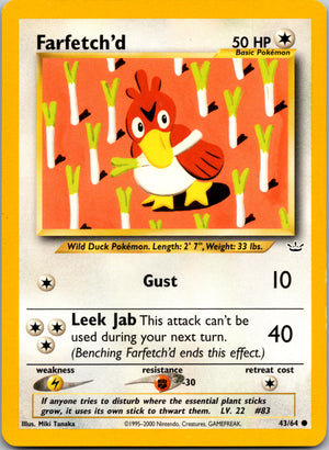 2001 Neo Revelation 43/64 Farfetch'd Common A282