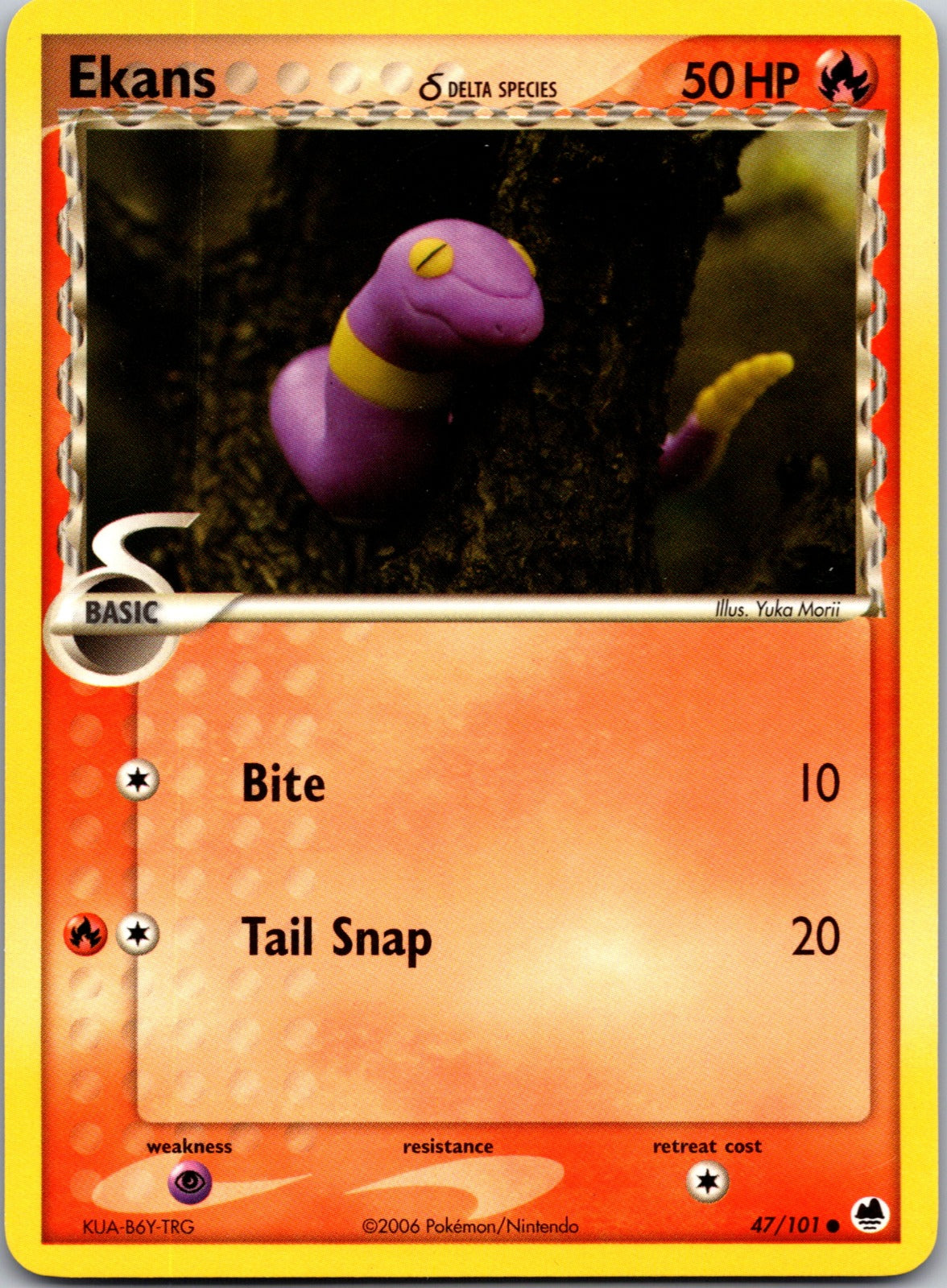 2006 Dragon Frontiers 47/101 Ekans (Delta Species) LP D96