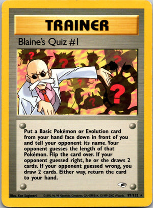 2000 Gym Heroes 097/132 Blaine's Quiz #1 LP