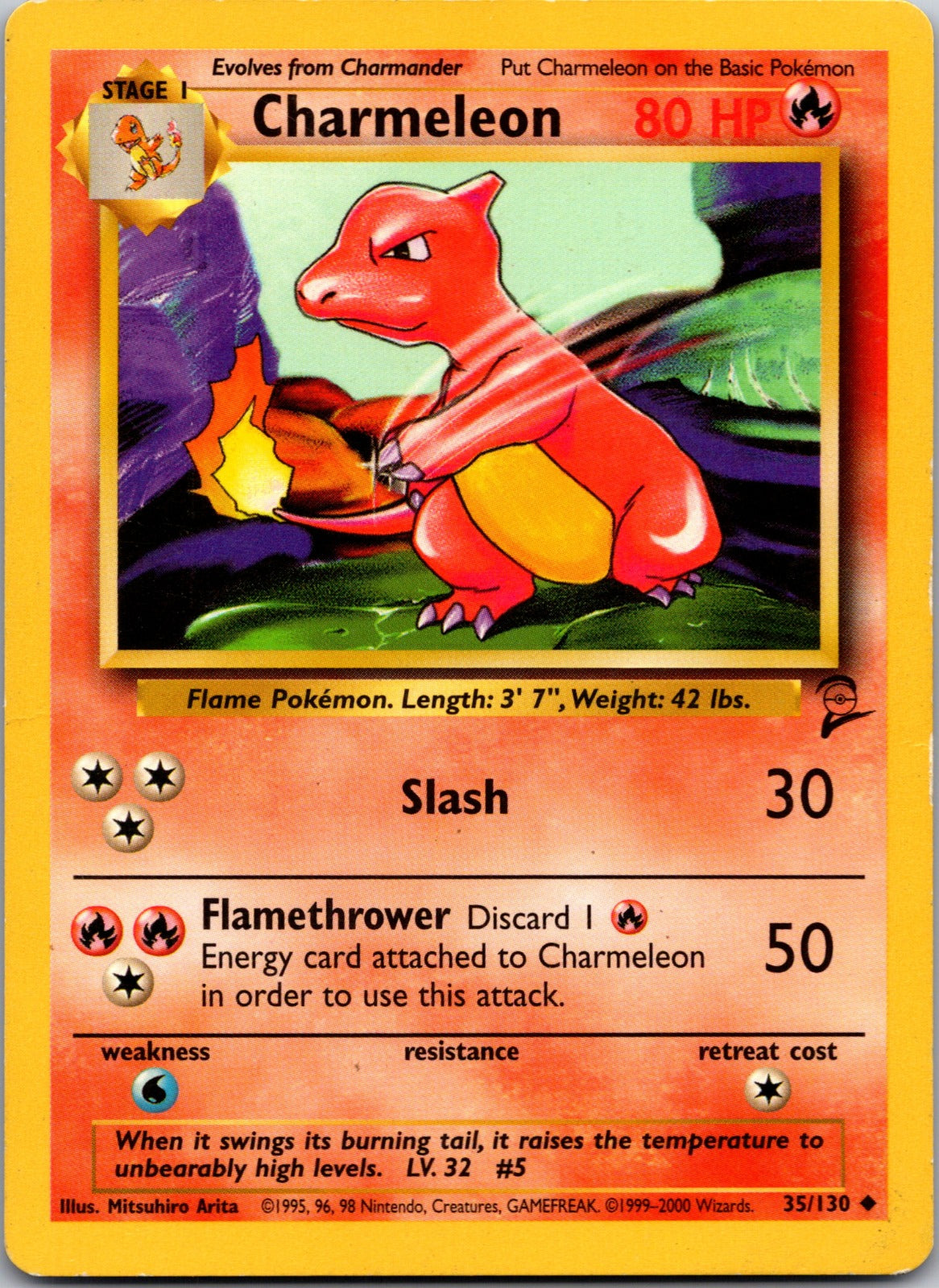 1999 Base Set (Shadowless) 024/102 Charmeleon LP