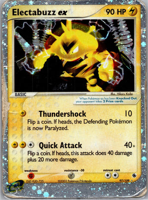 2003 Ruby and Sapphire 97/109 Electabuzz ex Ultra Rare F93