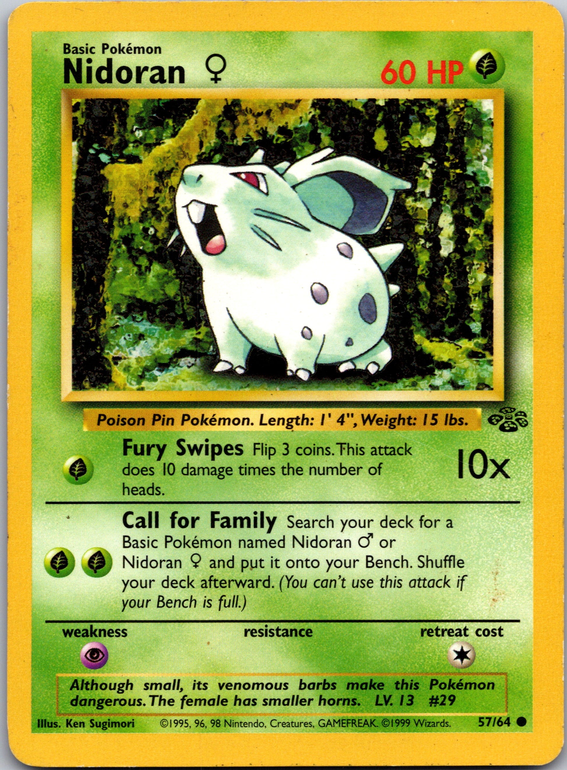 1999 Jungle 57/64 Nidoran F Common A301