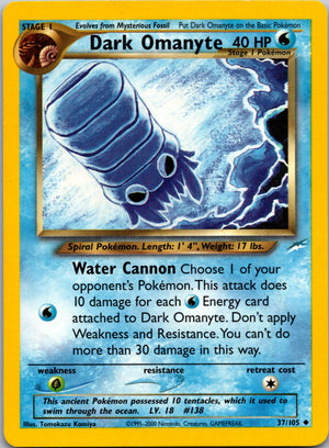 2002 Neo Destiny 037/105 Dark Omanyte Uncommon A247