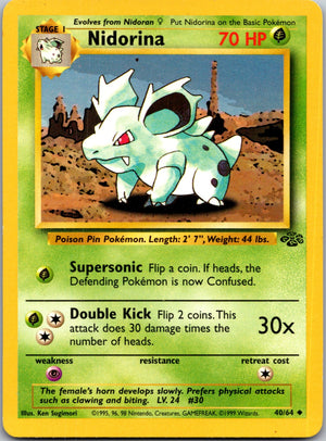 1999 Jungle 40/64 Nidorina Uncommon L15