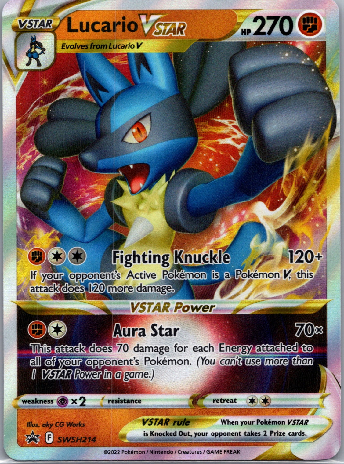 2020 SWSH: Sword & Shield Promo Cards SWSH214 Lucario VSTAR Promo F198