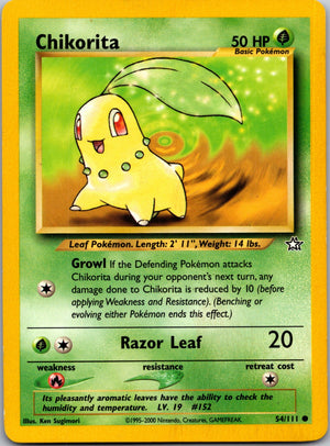 2000 Neo Genesis 054/111 Chikorita (54) Common M306