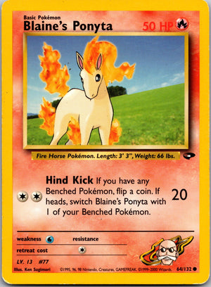 2000 Gym Challenge 064/132 Blaine's Ponyta LP