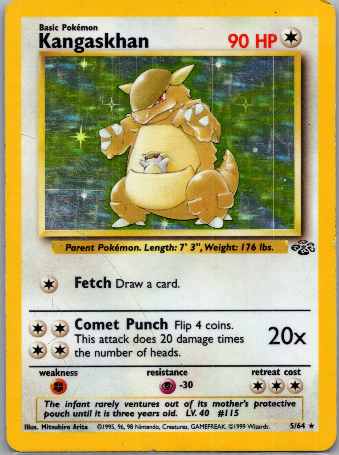 1999 Jungle 05/64 Kangaskhan (5) Holo Rare F69