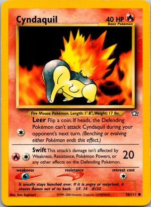 2000 Neo Genesis 056/111 Cyndaquil (56) Common A260