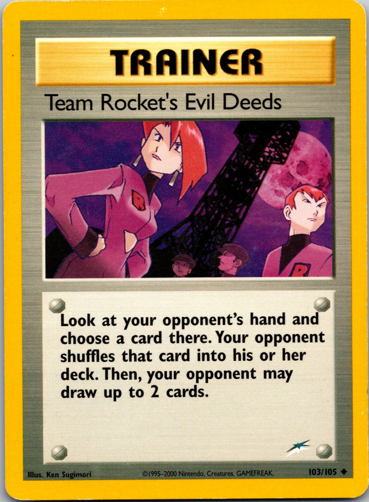 2002 Neo Destiny 103/105 Team Rocket's Evil Deeds LP