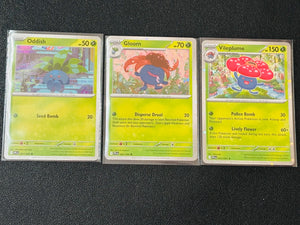 Pokemon Phantasmal Flames 001 Oddish 002 Gloom 003 Vileplume Cosmos Holo