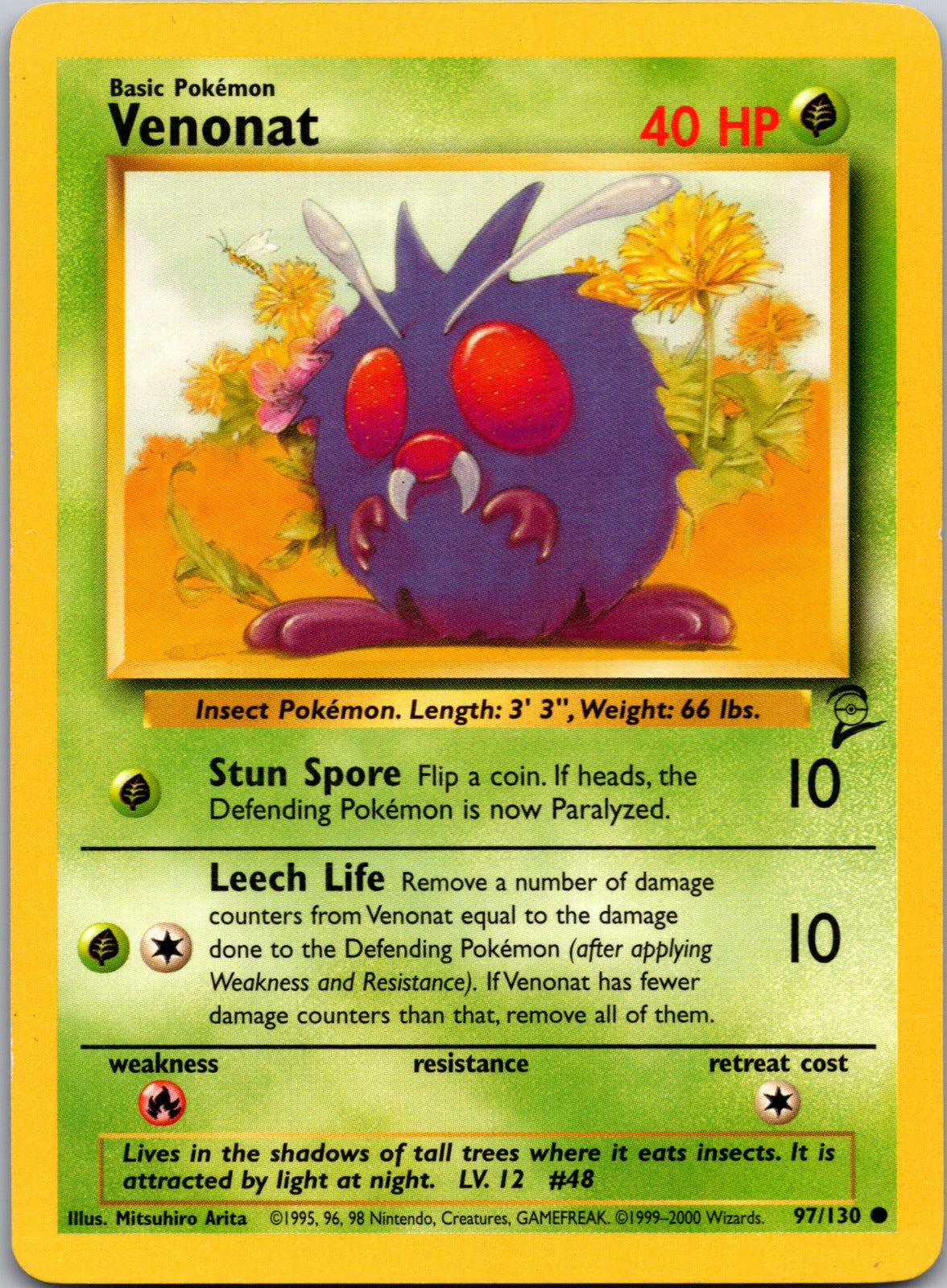 2000 Base Set 2 097/130 Venonat LP