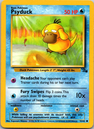 1999 Fossil #53/62 Psyduck Common A150