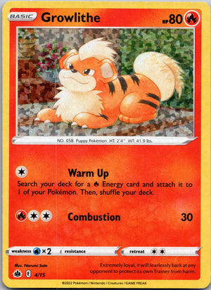 2022 McDonald's Promos 2022 004/015 Growlithe - 4/15 NM