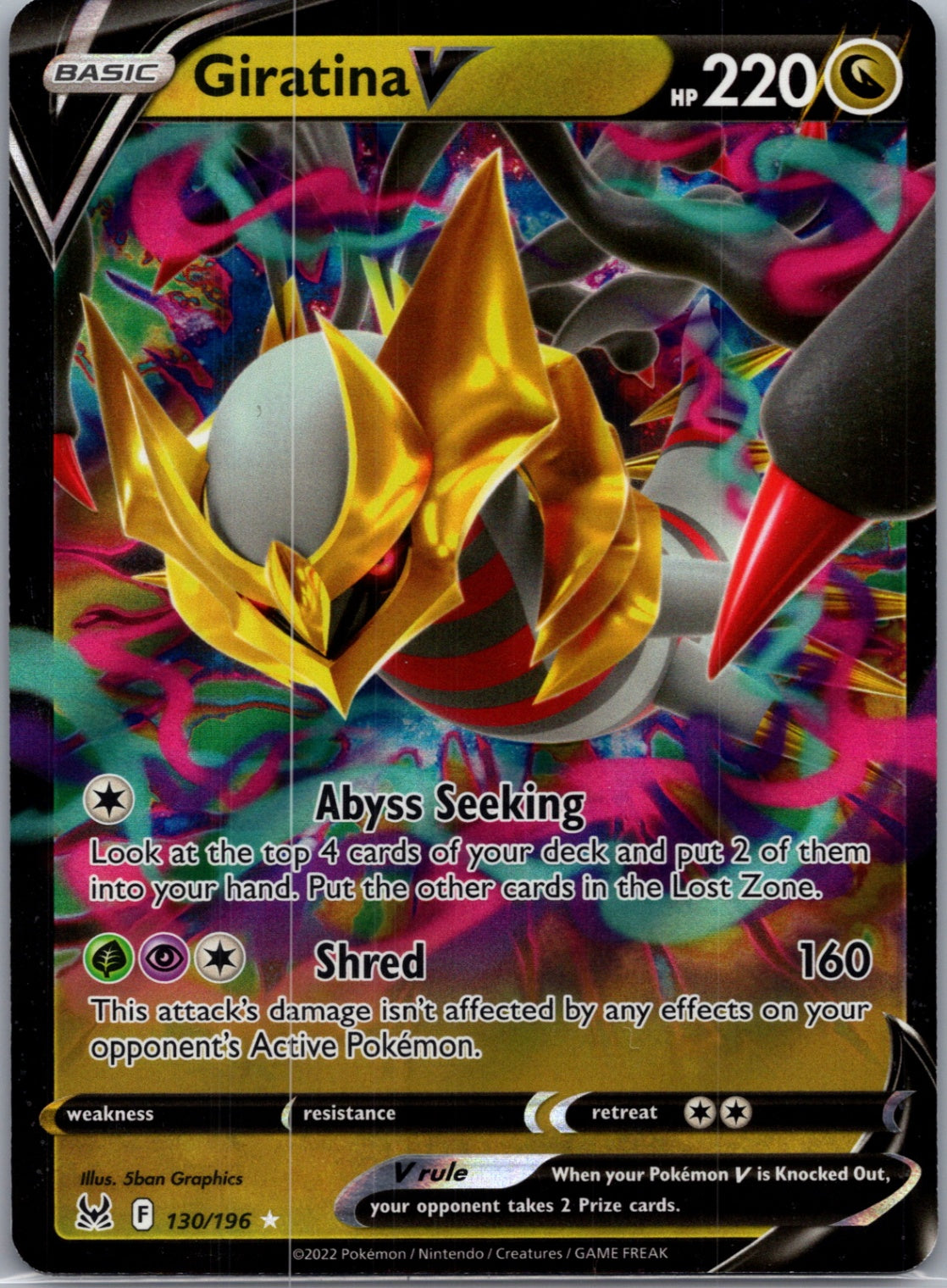 Prize Pack Series Cards 130/196 Giratina V Ultra Rare NM