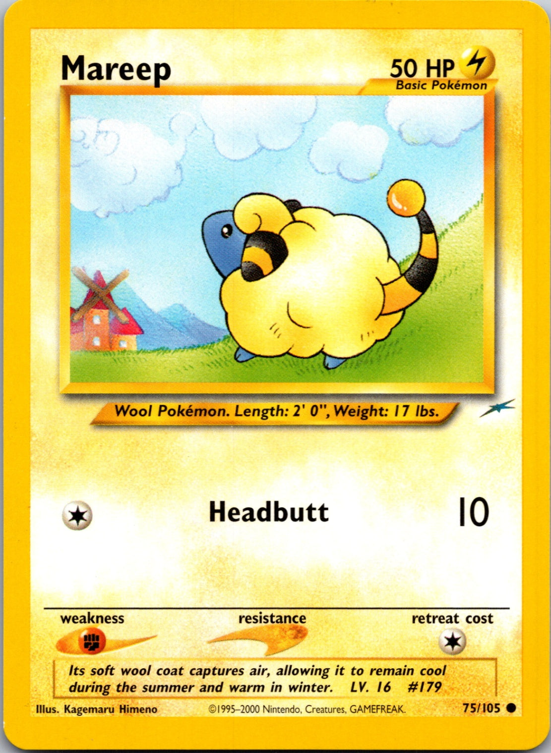 2002 Neo Destiny #075/105 Mareep Common C74