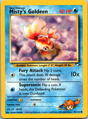 2000 Gym Heroes 085/132 Misty's Goldeen (85) LP