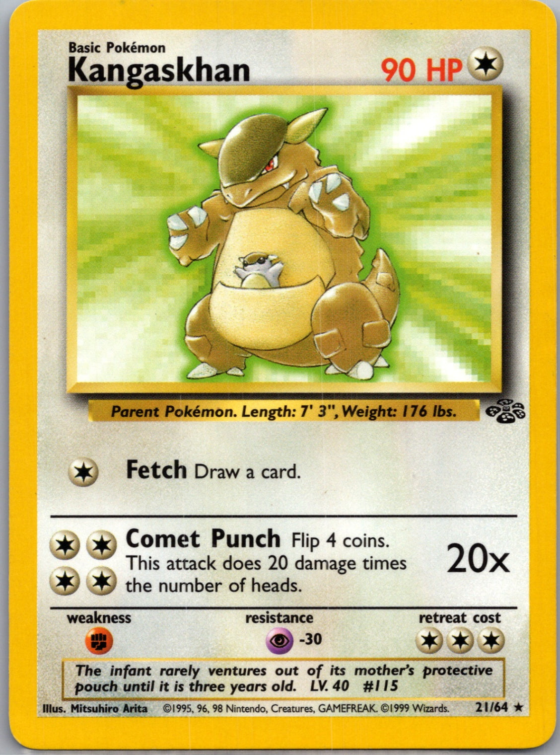1998 Jungle 21/64 Kangaskhan Rare G291