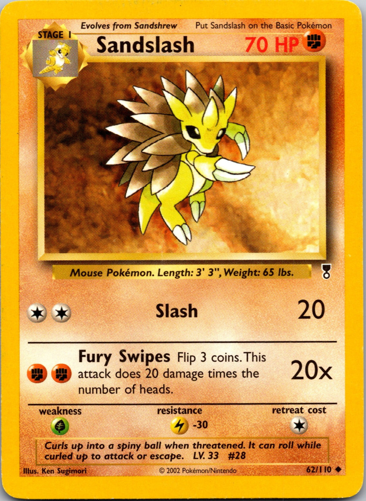 1999 Fossil 41/62 Sandslash LP