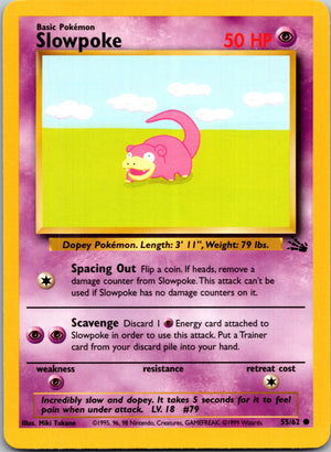 1999 Fossil #55/62 Slowpoke Common B285