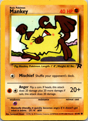 2000 Team Rocket 61/82 Mankey Common M198