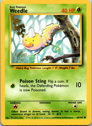 1999 Base Set #069/102 Weedle Common C149