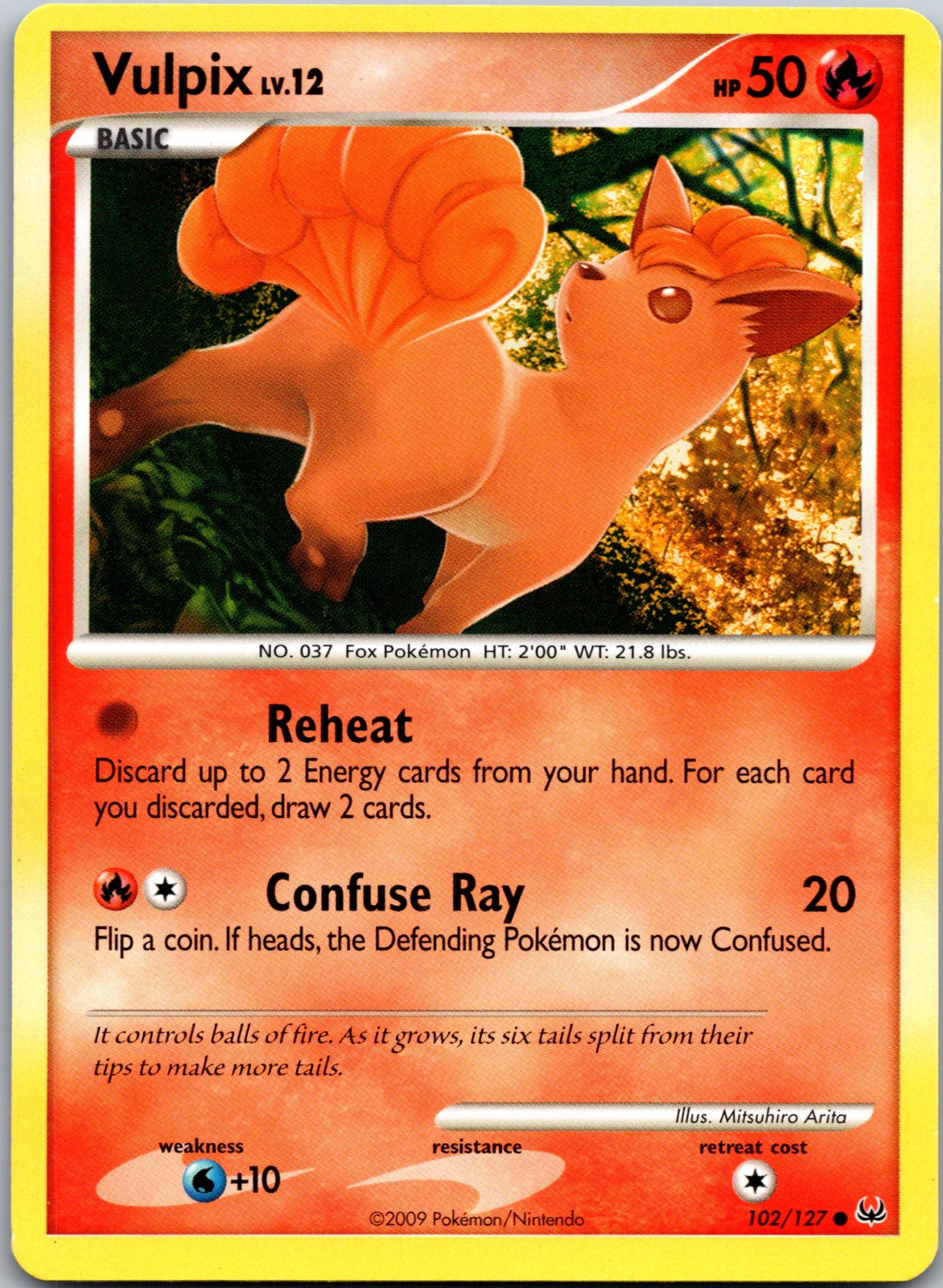 2009 Platinum 102/127 Vulpix LP