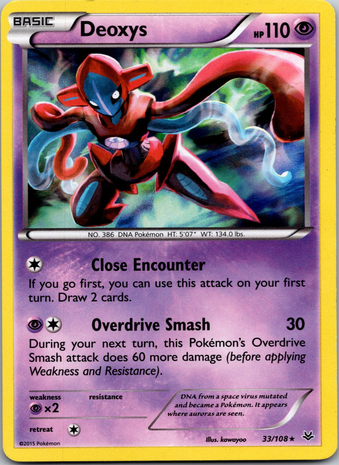 2015 XY - Roaring Skies 33/108 Deoxys LP