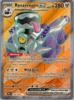 Revavroom ex Holofoil Ultra Rare SV03: Obsidian Flames 216/197 NM