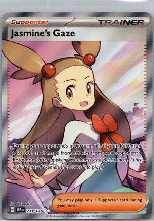 2024 SV08: Surging Sparks 233/191 Jasmine's Gaze Ultra Rare F181