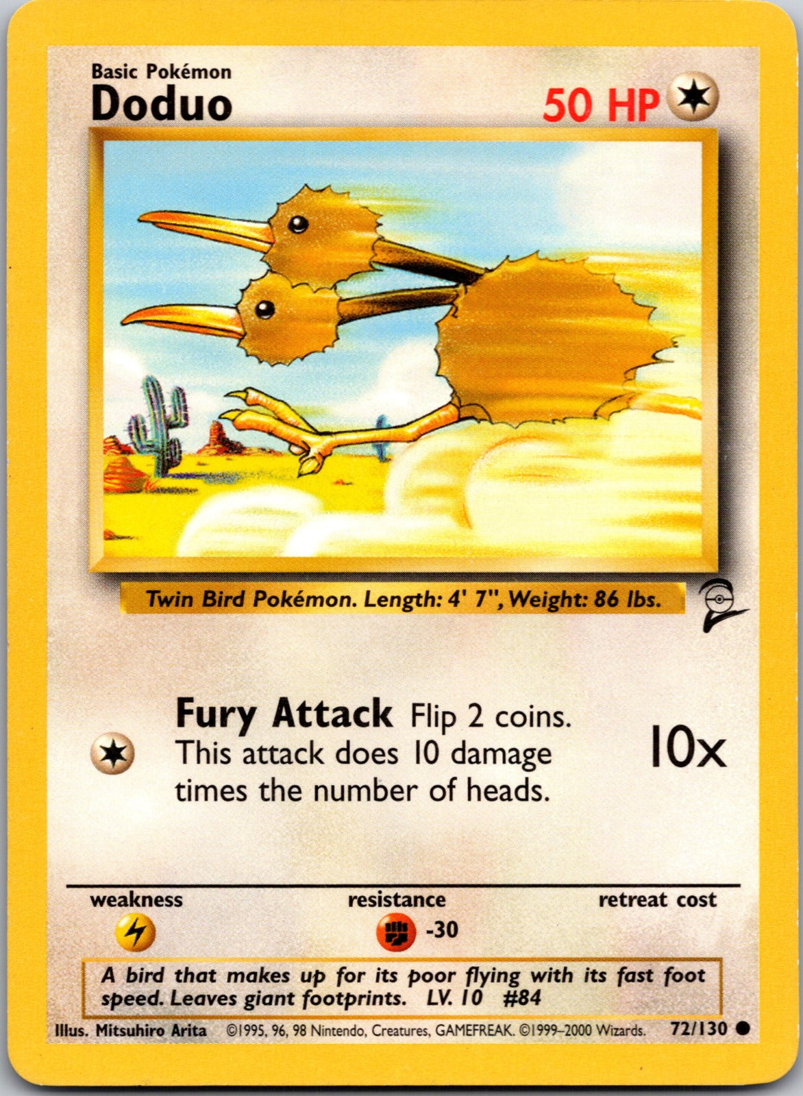 2000 Base Set 2 072/130 Doduo LP