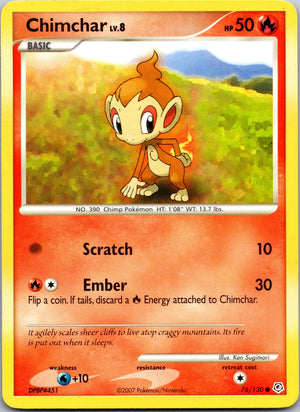 2018 Miscellaneous Cards and Products 076/130 Chimchar - (Cosmos Holo) LP
