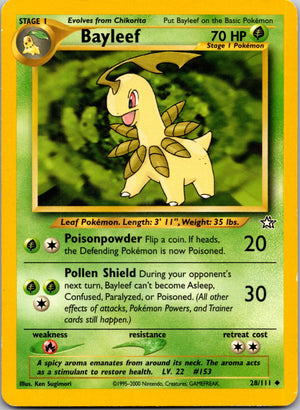 2000 Neo Genesis 028/111 Bayleef (28) Uncommon L96