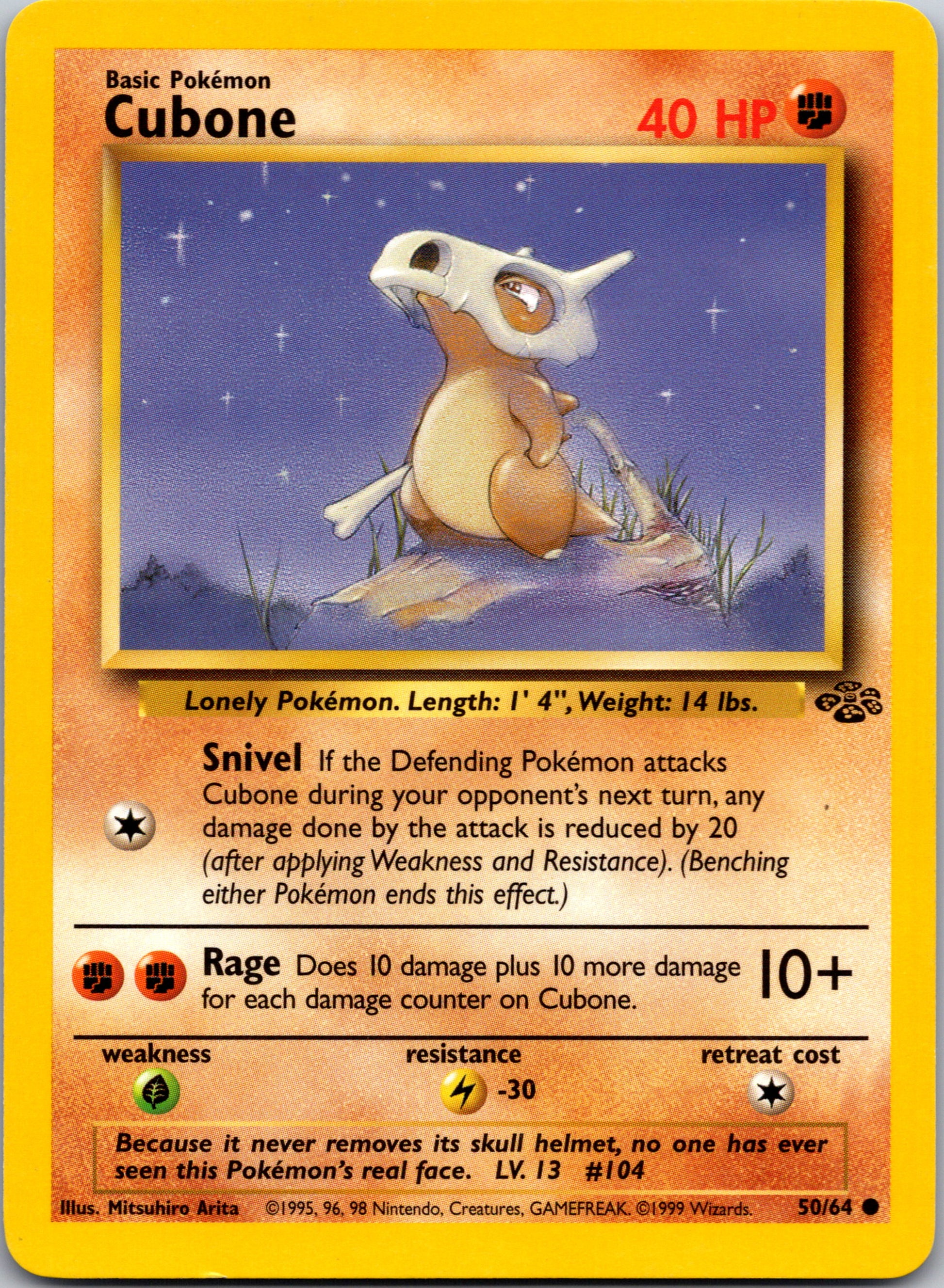 1999 Jungle 50/64 Cubone Common A178