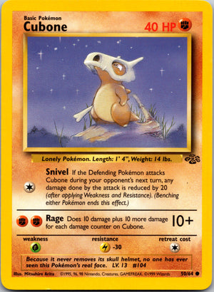 1999 Jungle 50/64 Cubone Common A178