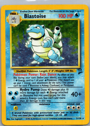 2000 Base Set 2 002/130 Blastoise Holo Rare F126