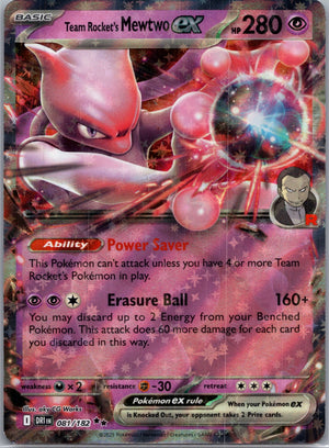 2025 SV: Destined Rivals 081/182 Team Rocket's Mewtwo ex D108