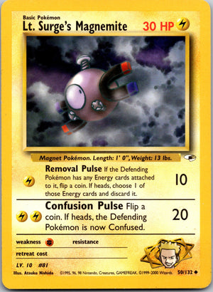 2000 Gym Heroes 050/132 Lt. Surge's Magnemite (50) LP